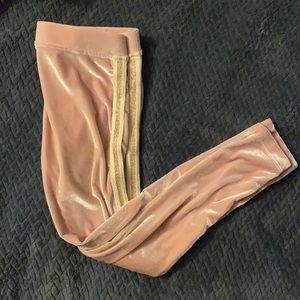 Tucker & Tate Girls Soft Pink Velvet Leggings